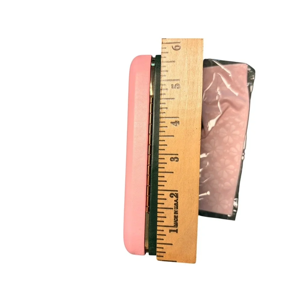 KATE SPADE PINK GREEN AUTHENTIC EYEGLASSES CASE W/CLOTH
